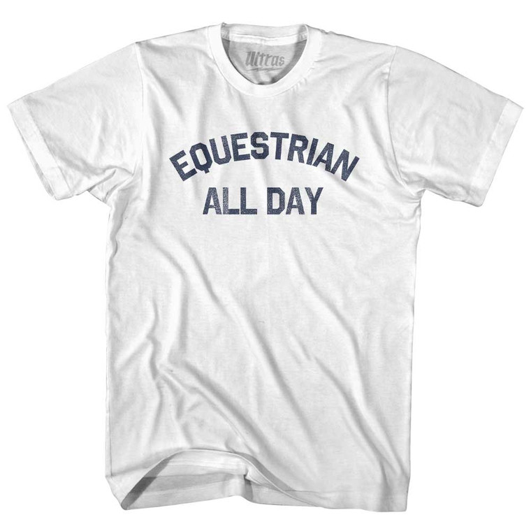 Equestrian All Day Womens Cotton Junior Cut T-Shirt - White