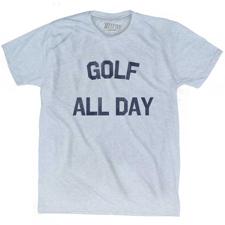 Golf All Day Adult Tri-Blend T-shirt - Athletic White