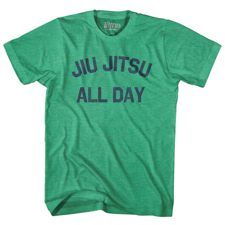 Jiu Jitsu All Day Adult Tri-Blend T-shirt - Kelly Green
