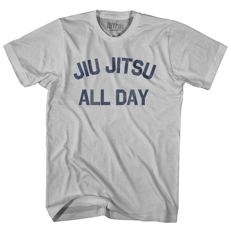 Jiu Jitsu All Day Adult Cotton T-shirt - Cool Grey