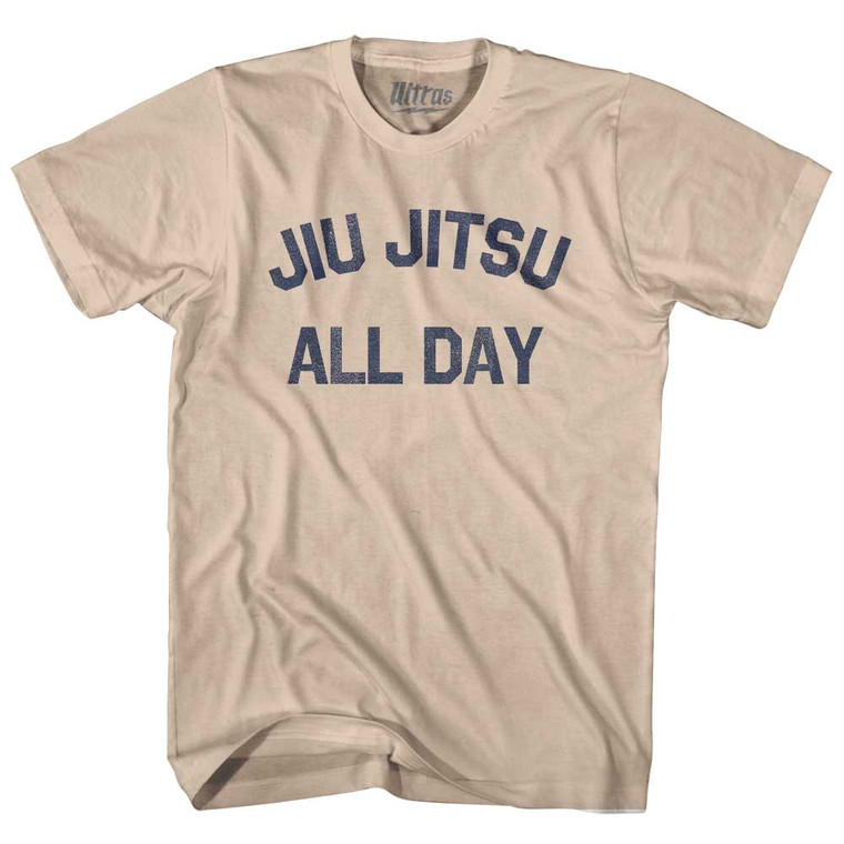 Jiu Jitsu All Day Adult Cotton T-shirt - Creme