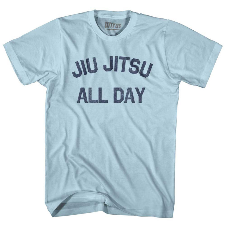 Jiu Jitsu All Day Adult Cotton T-shirt - Light Blue