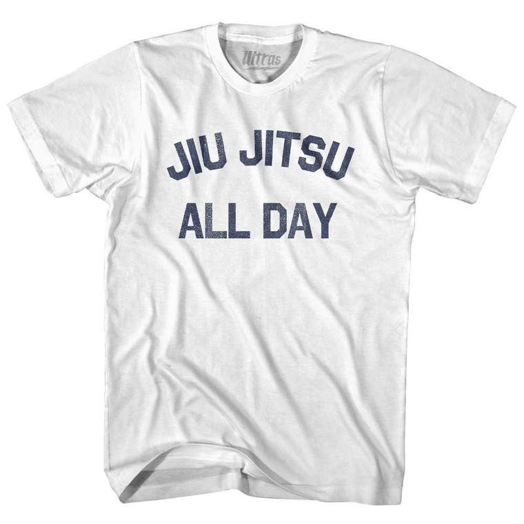 Jiu Jitsu All Day Adult Cotton T-shirt - White
