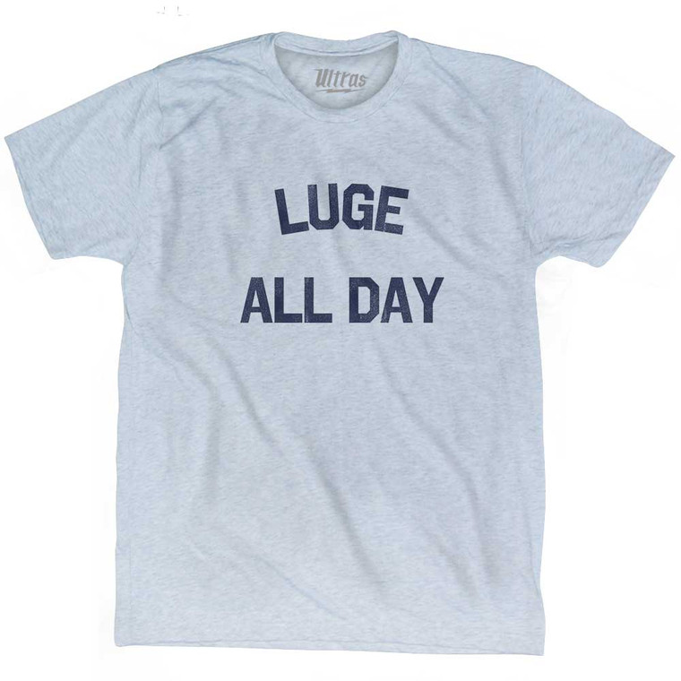 Luge All Day Adult Tri-Blend T-shirt - Athletic White