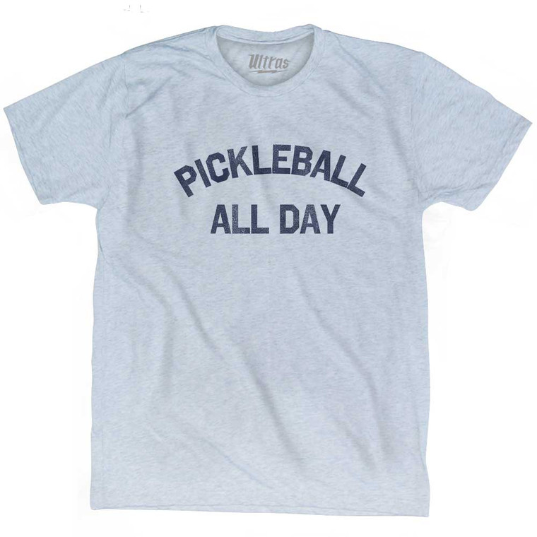 Pickleball All Day Adult Tri-Blend T-shirt - Athletic White