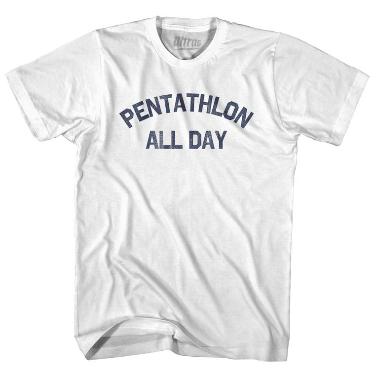Pentathlon All Day Adult Cotton T-shirt - White
