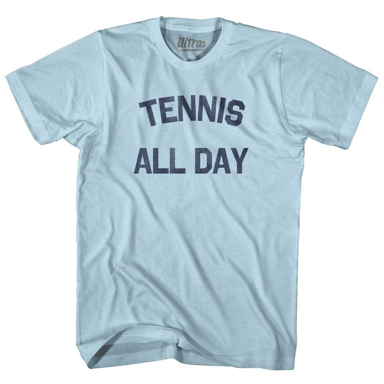 Tennis All Day Adult Cotton T-shirt - Light Blue