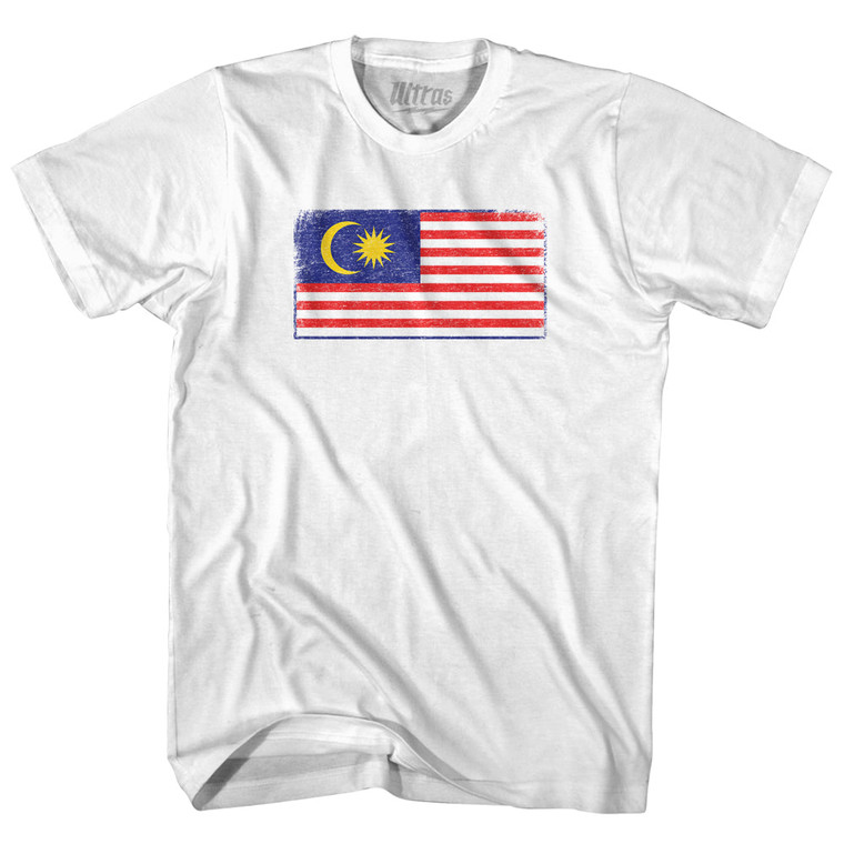 Malaysia Country Flag Youth Cotton T-shirt - White