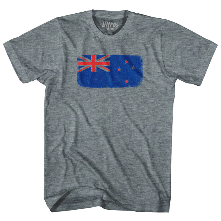 New Zealand Country Flag Womens Tri-Blend Junior Cut T-Shirt - Athletic Grey