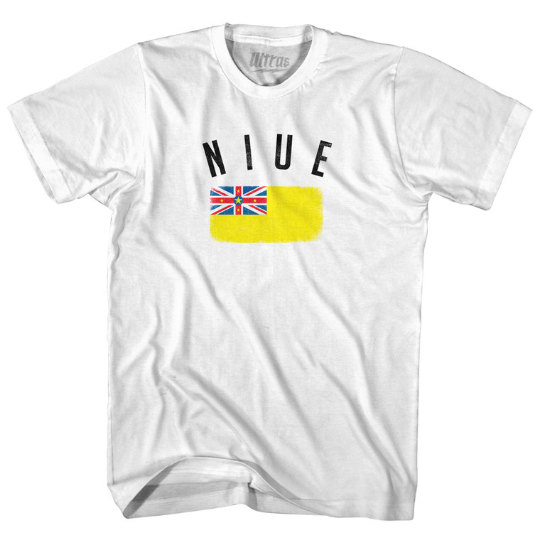 Niue Country Flag Heritage Youth Cotton T-shirt - White