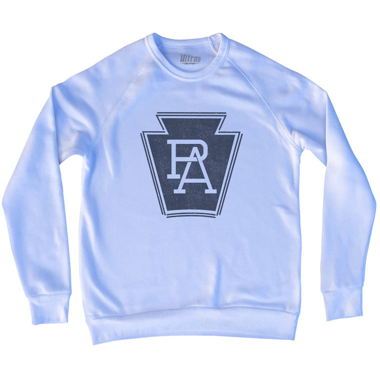 Pennsylvania PA Crest Adult Tri-Blend Sweatshirt - White