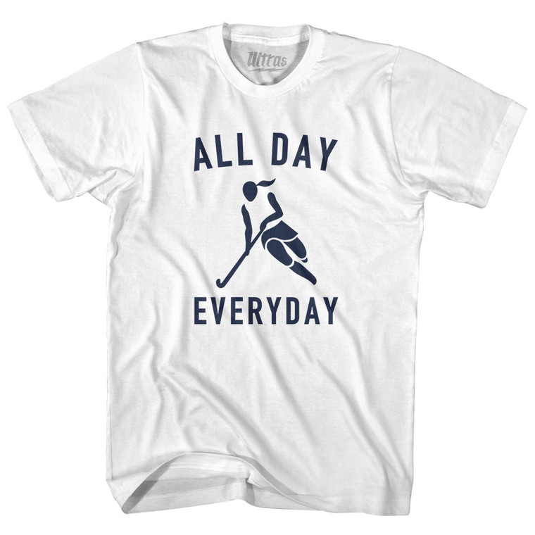 All Day Everyday Hockey Womens Cotton Junior Cut T-Shirt - White
