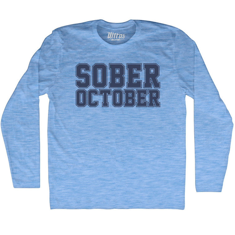 Sober October Adult Tri-Blend Long Sleeve T-shirt