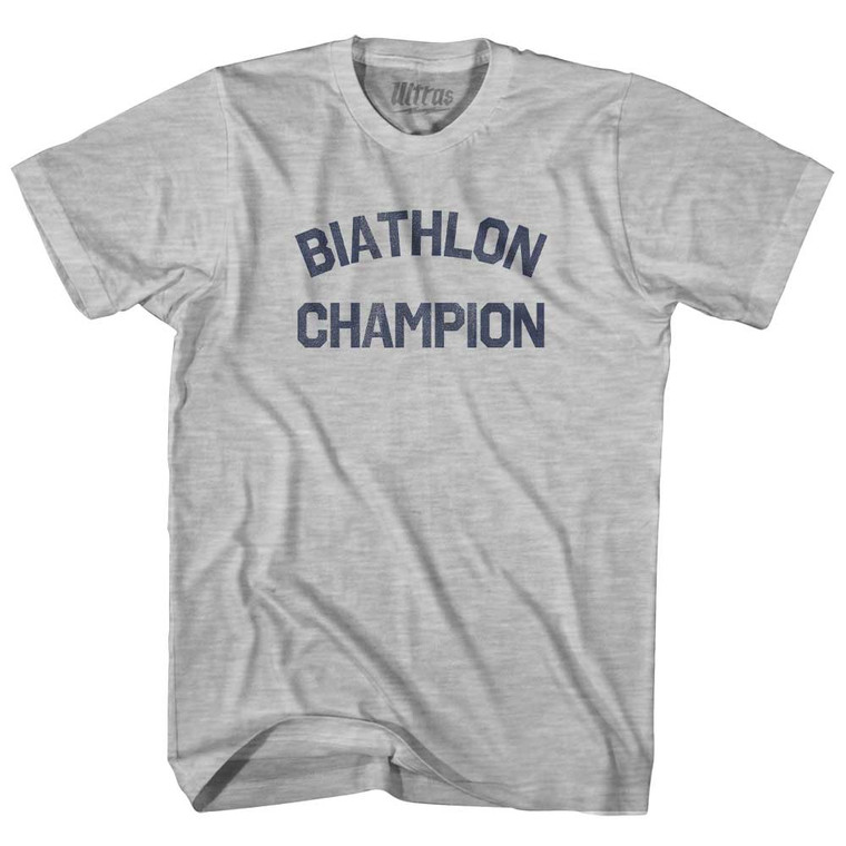 Biathlon Champion Womens Cotton Junior Cut T-Shirt - Grey Heather