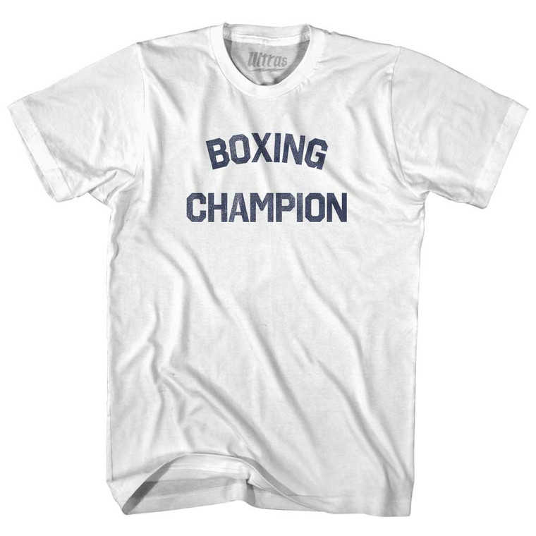 Boxing Champion Womens Cotton Junior Cut T-Shirt - White