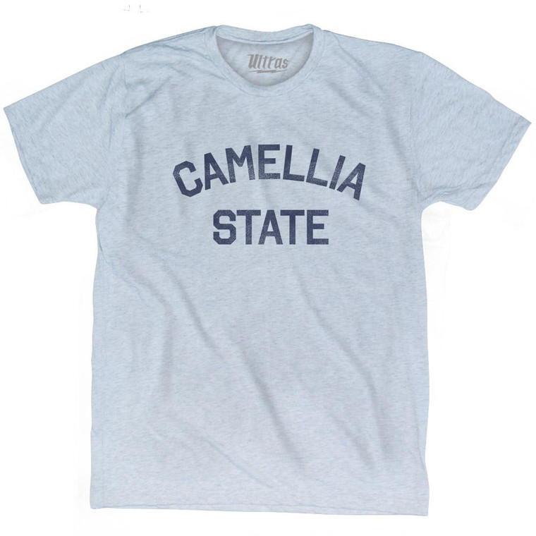 Alabama Camellia State Nickname Adult Tri-Blend T-shirt - Athletic White