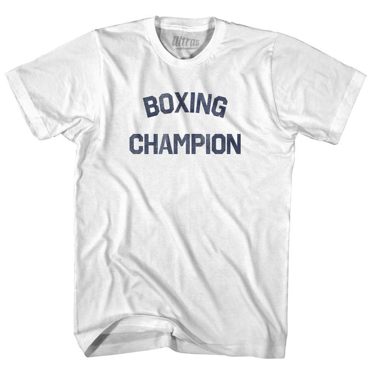 Boxing Champion Youth Cotton T-shirt - White