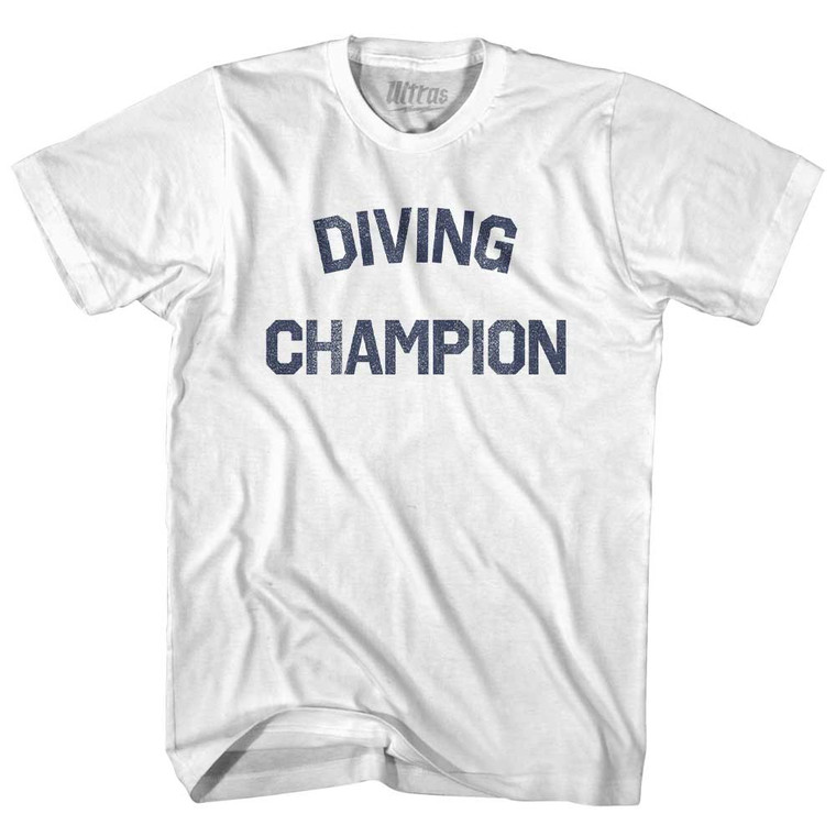 Diving Champion Adult Cotton T-shirt - White