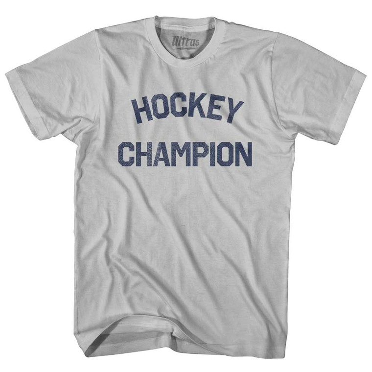 Hockey Champion Adult Cotton T-shirt - Cool Grey