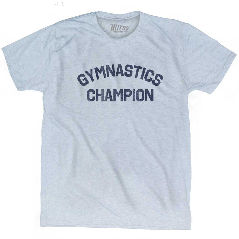 Gymnastics Champion Adult Tri-Blend T-shirt - Athletic White