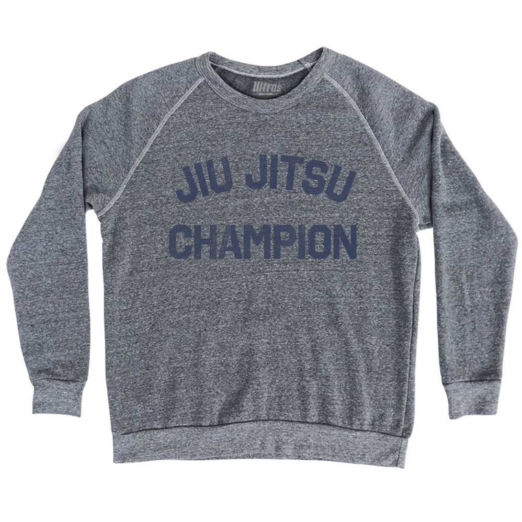 Jiu Jitsu Champion Adult Tri-Blend Sweatshirt - Athletic Grey