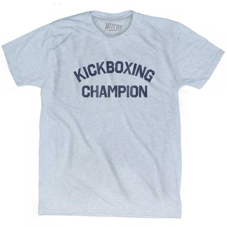 Kickboxing Champion Adult Tri-Blend T-shirt - Athletic White