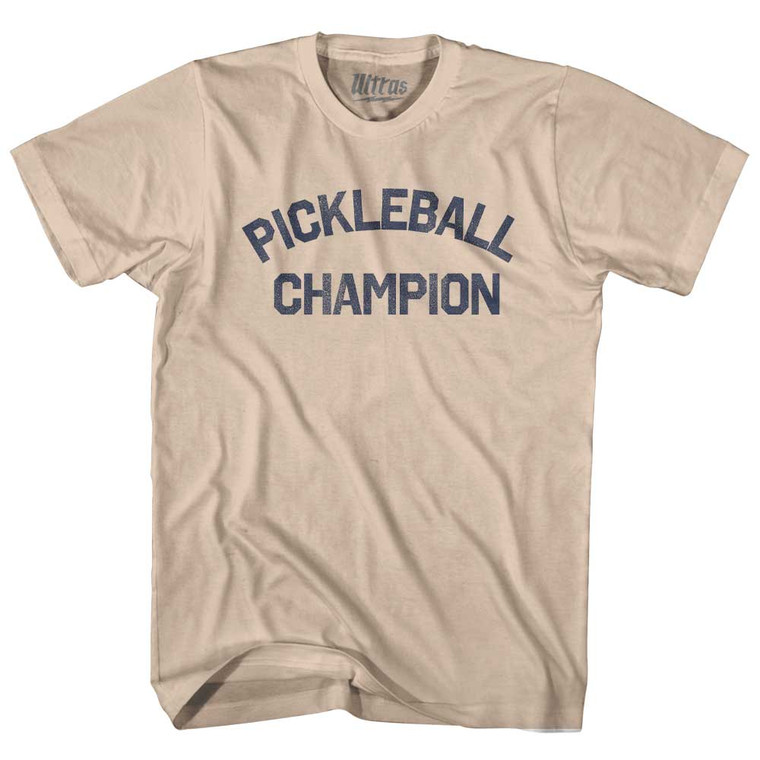 Pickleball Champion Adult Cotton T-shirt - Creme