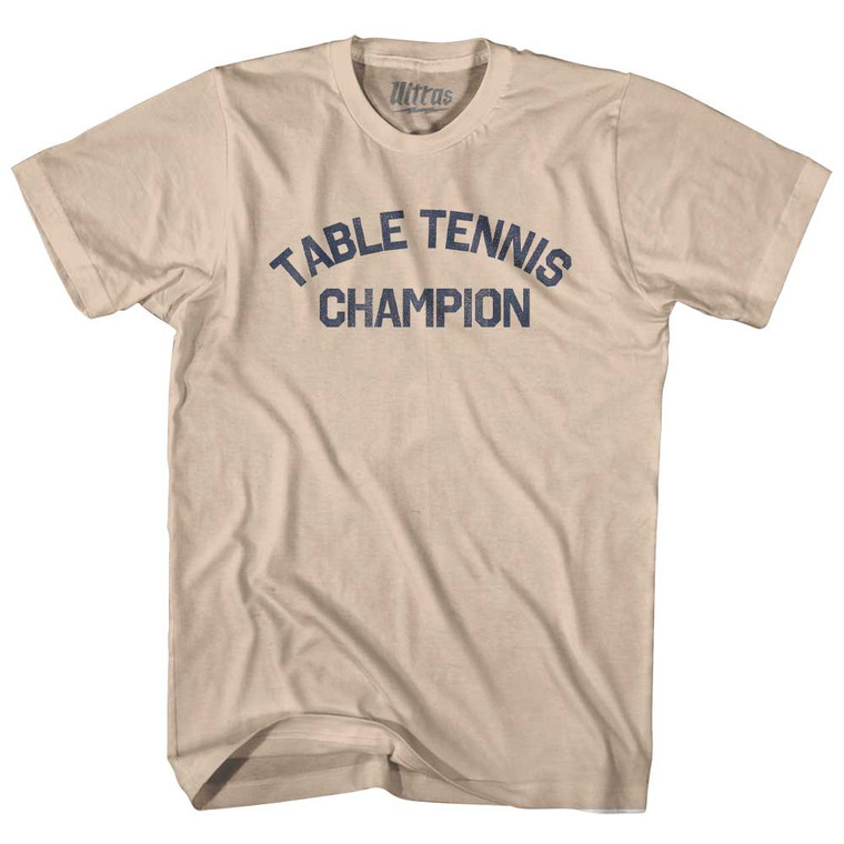 Table Tennis Champion Adult Cotton T-shirt - Creme
