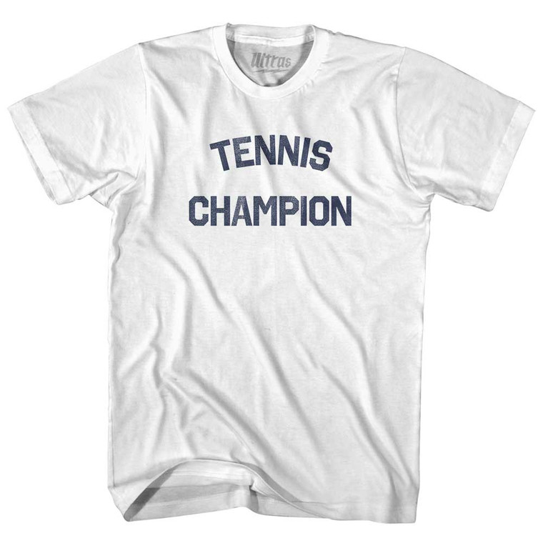 Tennis Champion Adult Cotton T-shirt - White