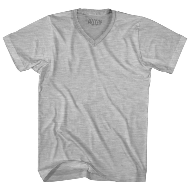 Blank Adult Tri-Blend V-neck T-shirt - Heather Grey