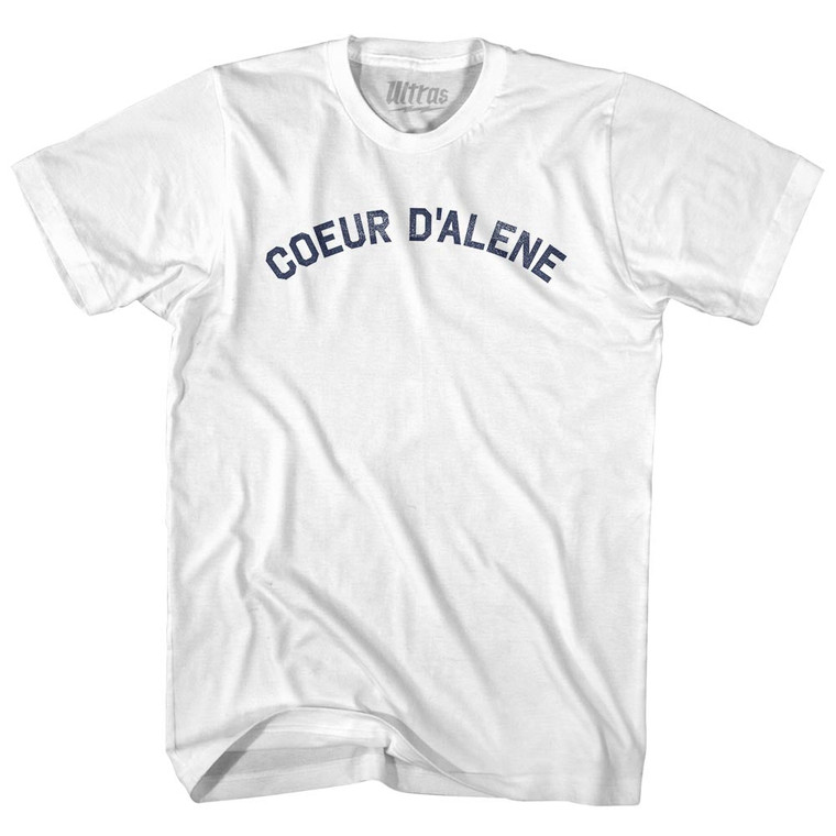Coeur D'alene Womens Cotton Junior Cut T-Shirt - White