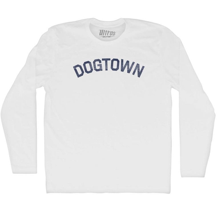 Dogtown Adult Cotton Long Sleeve T-shirt - White