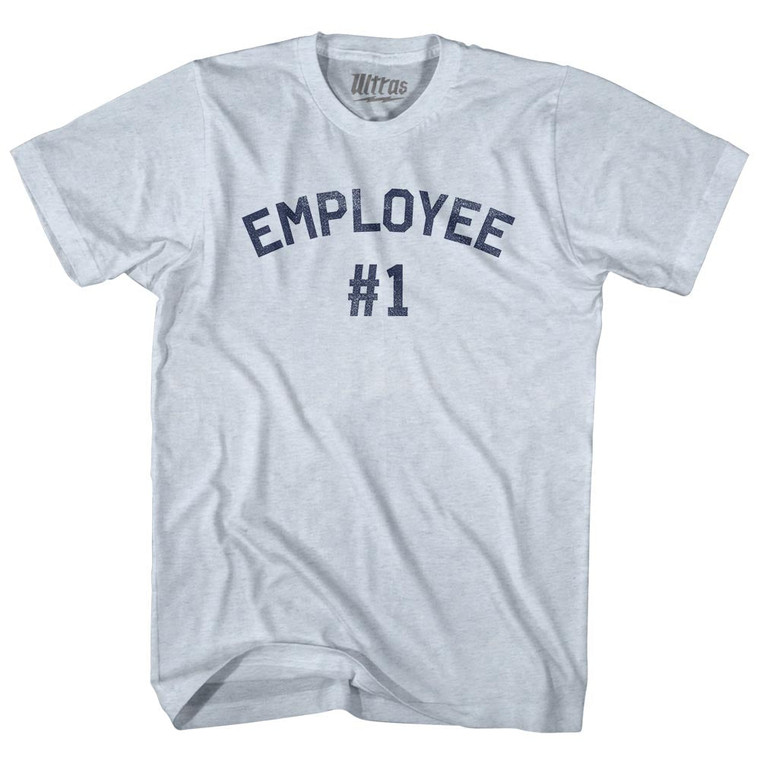 Employee Custom Number Adult Tri-Blend T-shirt - Athletic White