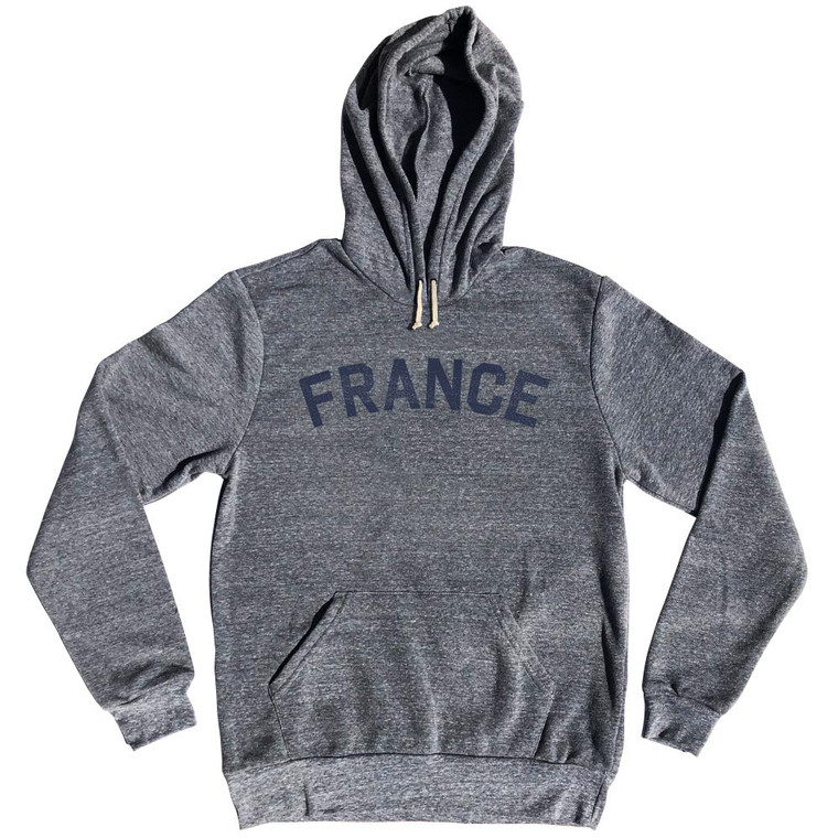 France Tri-Blend Hoodie - Athletic Grey