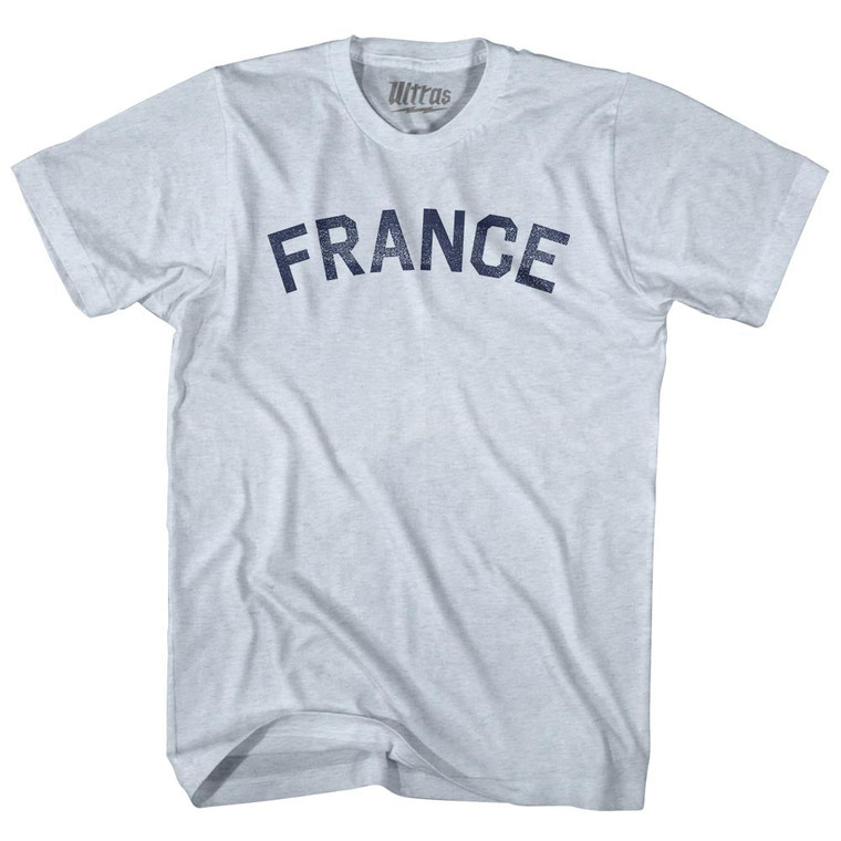 France Adult Tri-Blend T-shirt - Athletic White