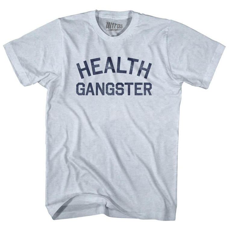 Health Gangster Adult Tri-Blend T-shirt - Athletic White