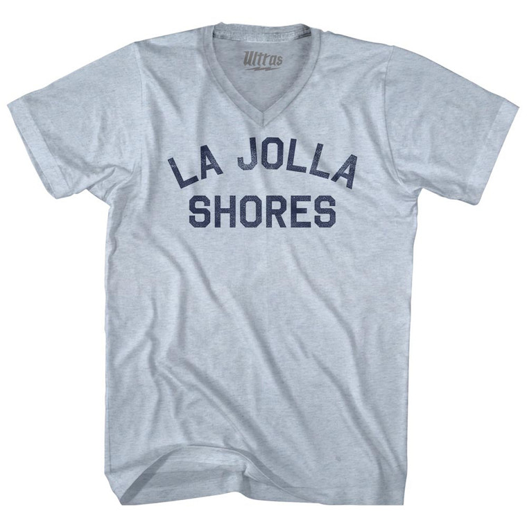 La Jolla Shores Adult Tri-Blend V-neck T-shirt - Athletic White
