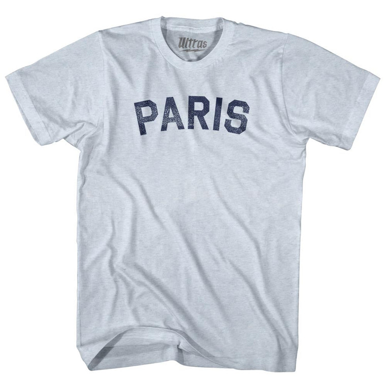 Paris Adult Tri-Blend T-shirt - Athletic White