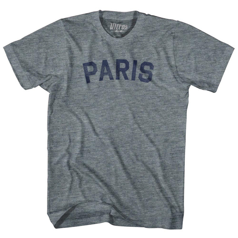 Paris Adult Tri-Blend T-shirt - Athletic Grey