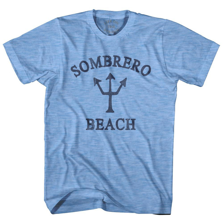 Florida Sombrero Beach Trident Adult Tri-Blend T-Shirt by Ultras