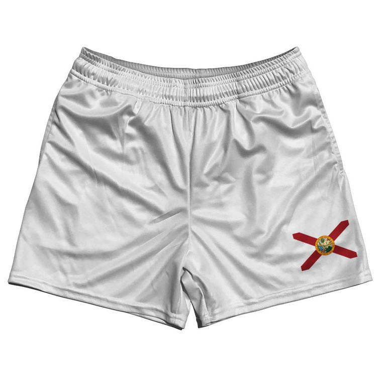Florida US State Flag Rugby Shorts Made In USA by Rugby Shorts