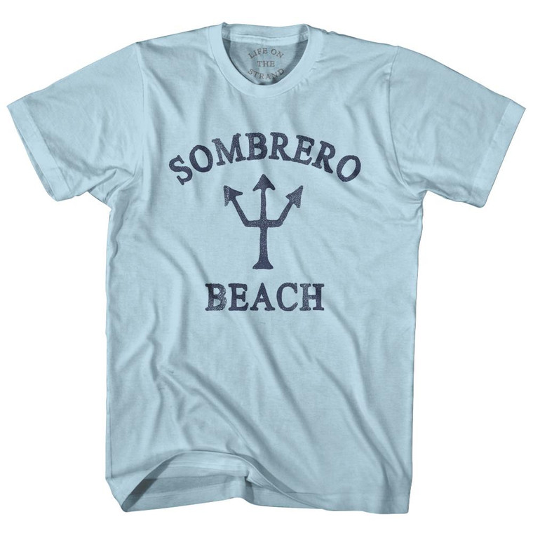 Florida Sombrero Beach Trident Adult Cotton T-Shirt by Ultras