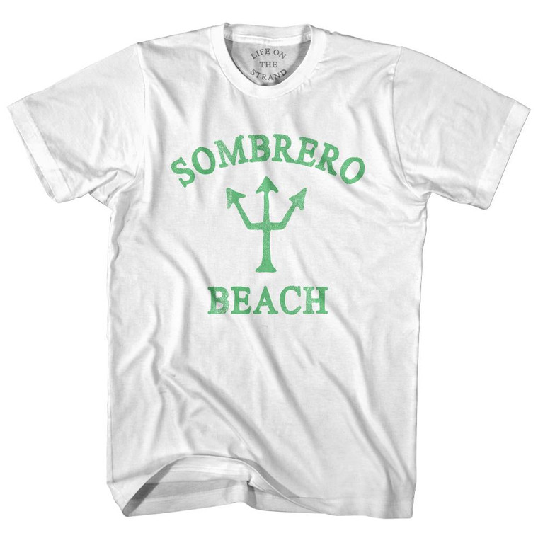 Florida Sombrero Beach Trident Adult Cotton T-Shirt by Ultras