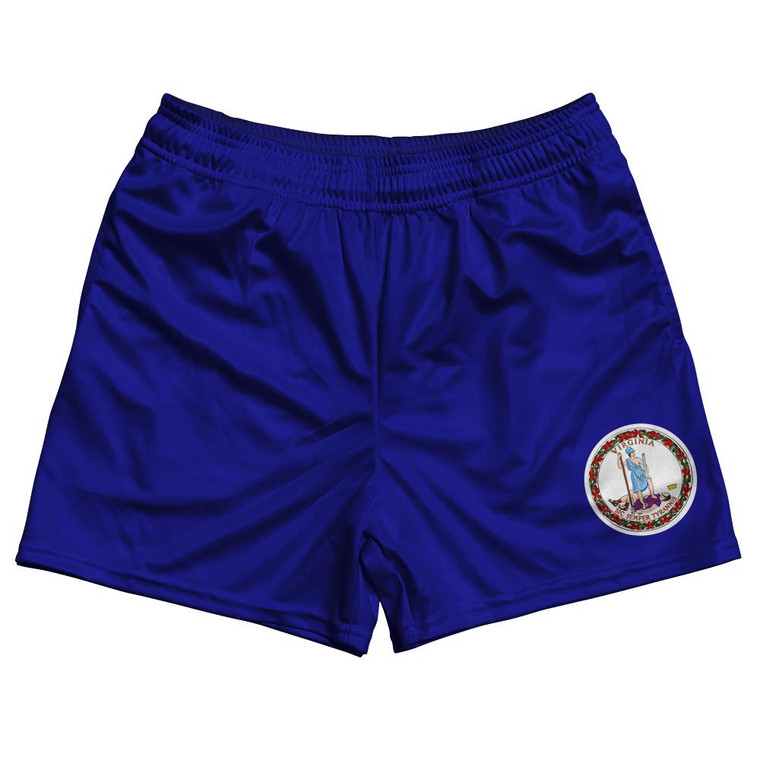 Virginia US State Flag Rugby Shorts Made In USA by Rugby Shorts