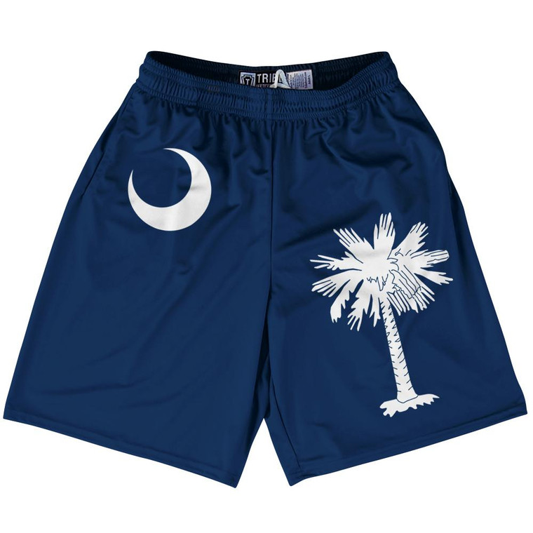 South Carolina US State Flag Lacrosse Shorts Made In USA by Lacrosse Shorts