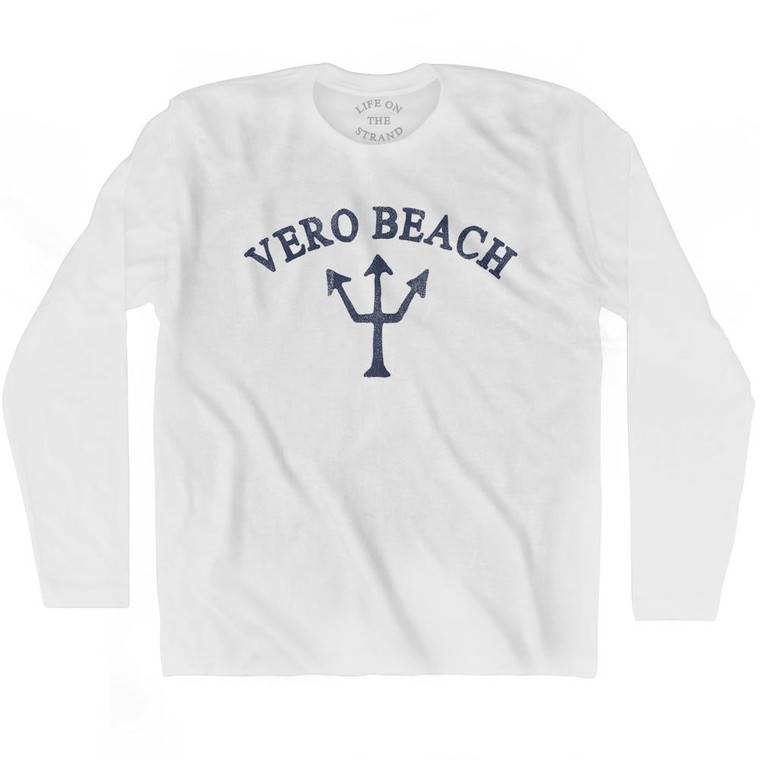 Florida Vero Beach Trident Adult Cotton Long Sleeve T-Shirt by Ultras