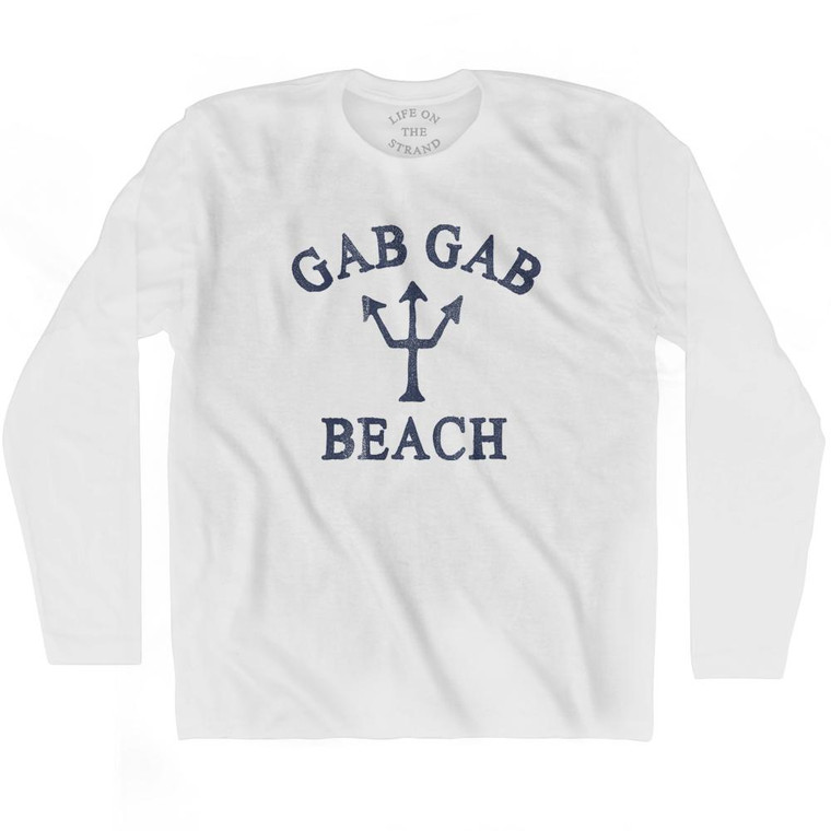 Guam Gab Gab Beach Trident Adult Cotton Long Sleeve T-Shirt by Ultras