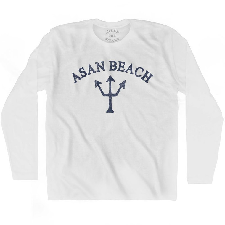 Guam Asan Beach Trident Adult Cotton Long Sleeve T-Shirt by Ultras