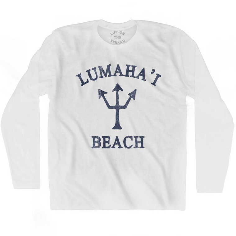 Hawaii Lumaha'I Beach Trident Adult Cotton Long Sleeve T-Shirt by Ultras