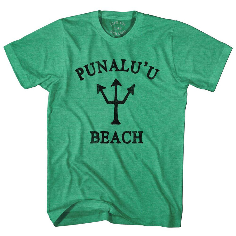 Hawaii Punaluu Beach Trident Adult Tri-Blend T-Shirt by Ultras